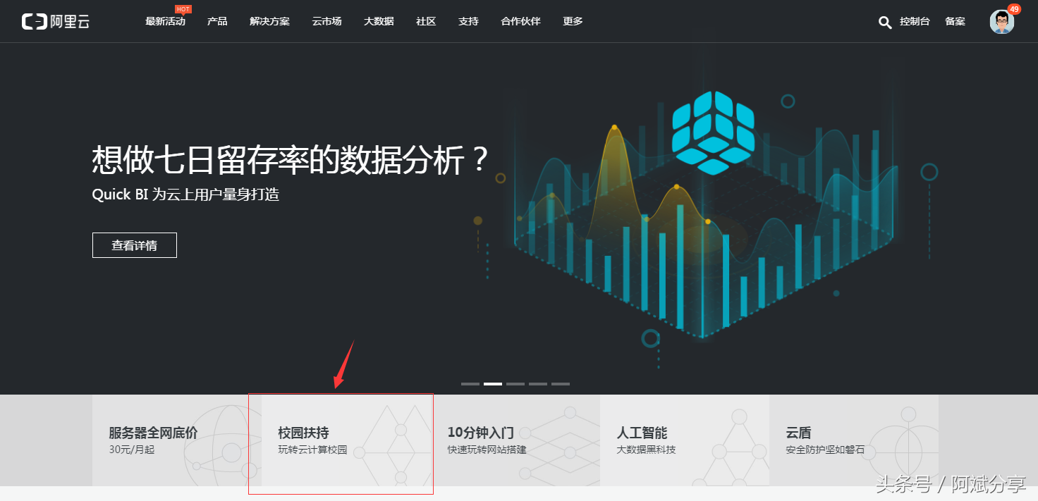 大學(xué)生福利阿里云服務(wù)器ECS每月只要9.9元