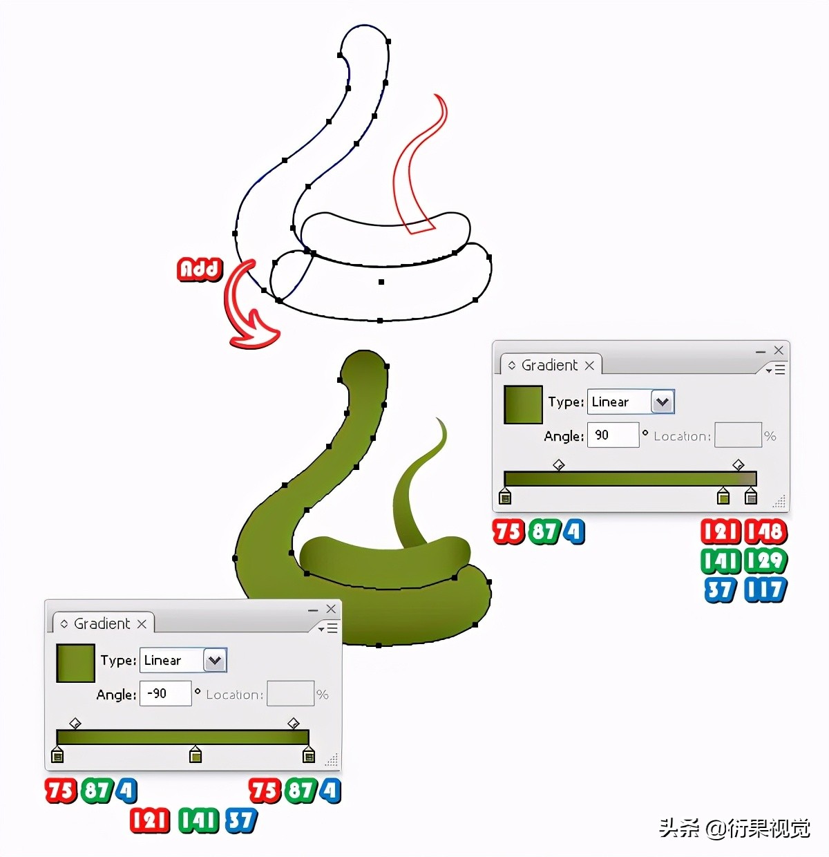 AI軟件教程，繪制卡通圖形操作步驟