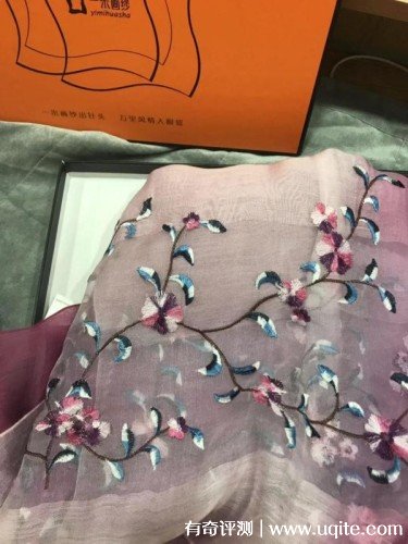 一米畫紗絲巾怎么樣是什么檔次，刺繡絲巾使用體驗(杭州知名品牌)