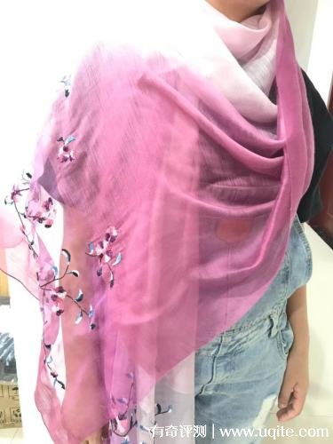 一米畫紗絲巾怎么樣是什么檔次，刺繡絲巾使用體驗(杭州知名品牌)